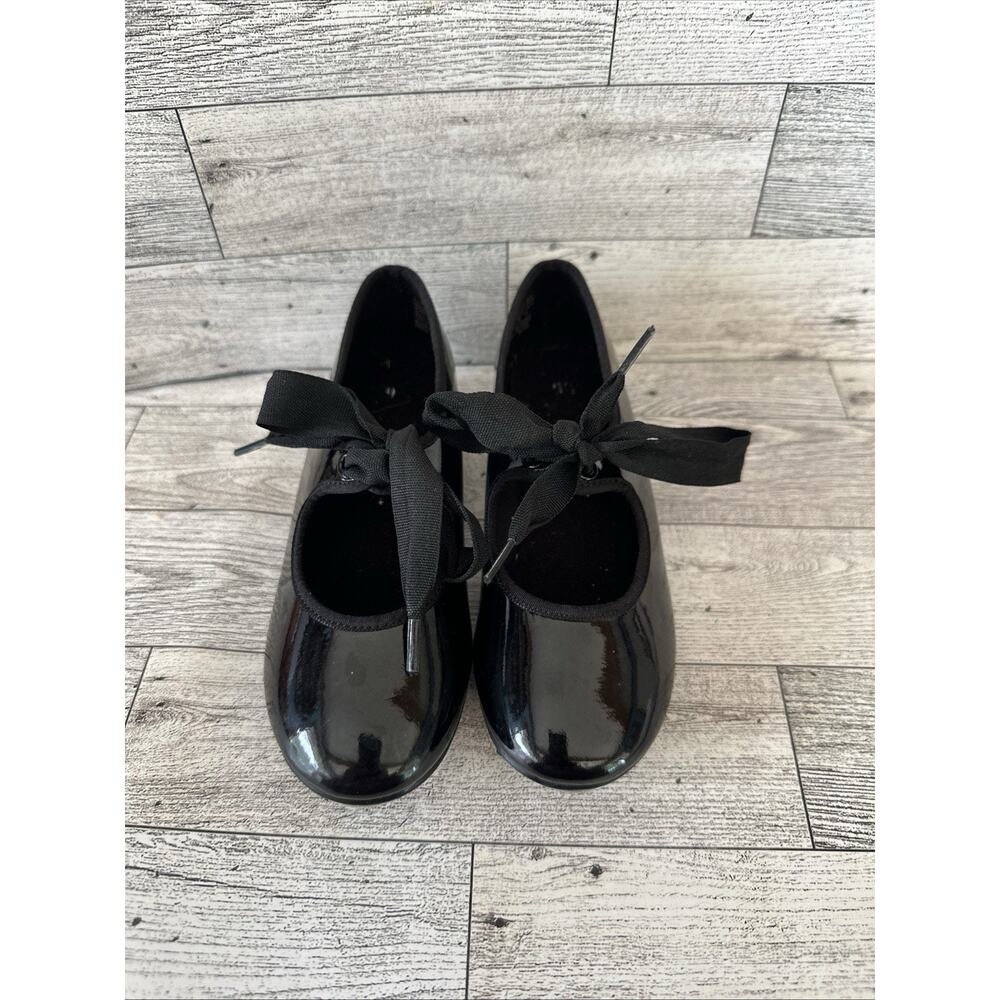 American Ballet Theatre Spotlights 67043 Black Leather TAP Dance Shoes Girls 9.5